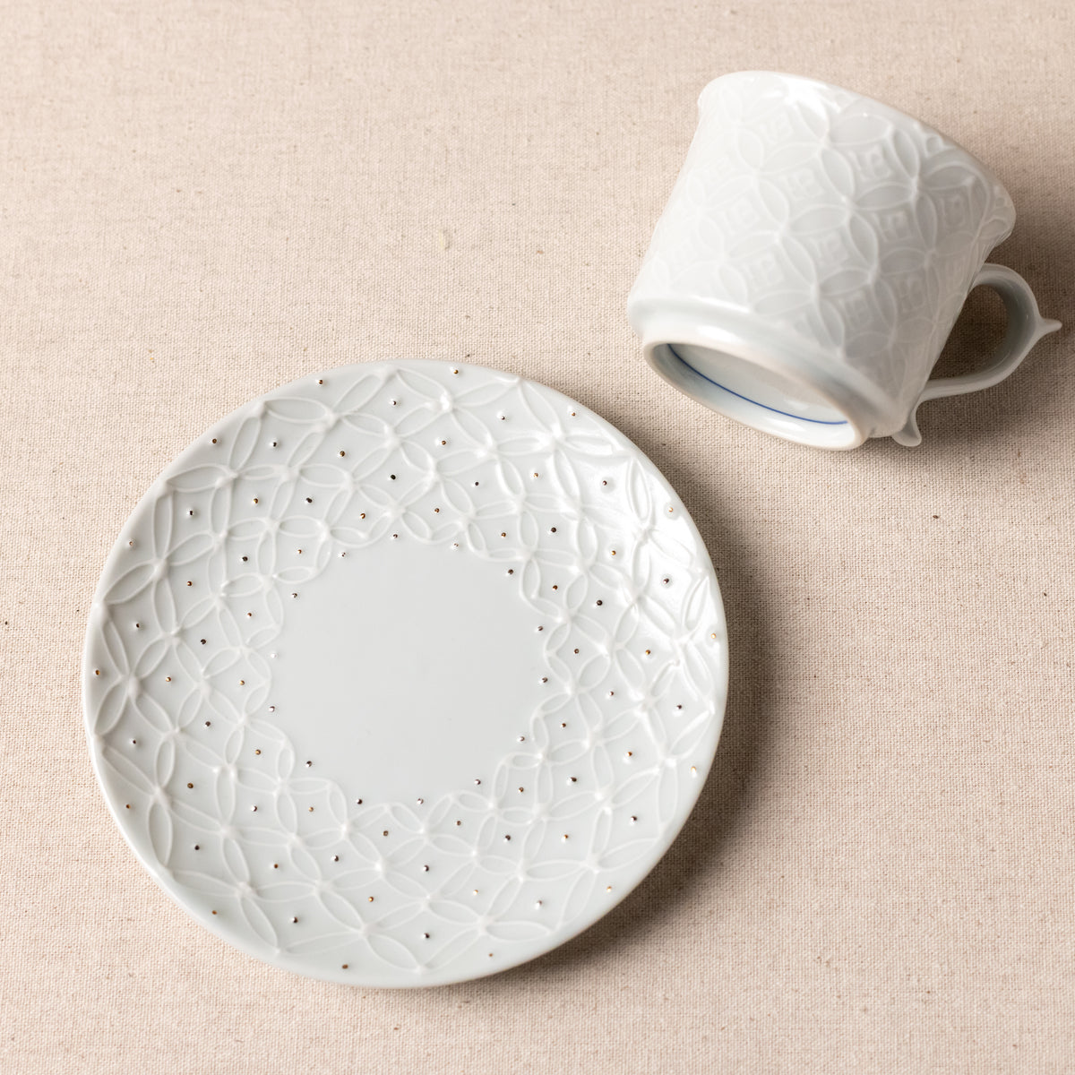 KOSHUN Cup & Saucer — Shippo (M)