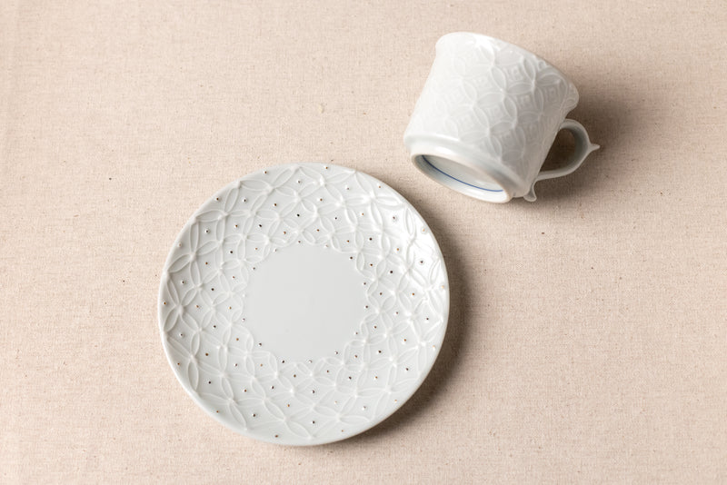 KOSHUN Cup & Saucer — Shippo (M)