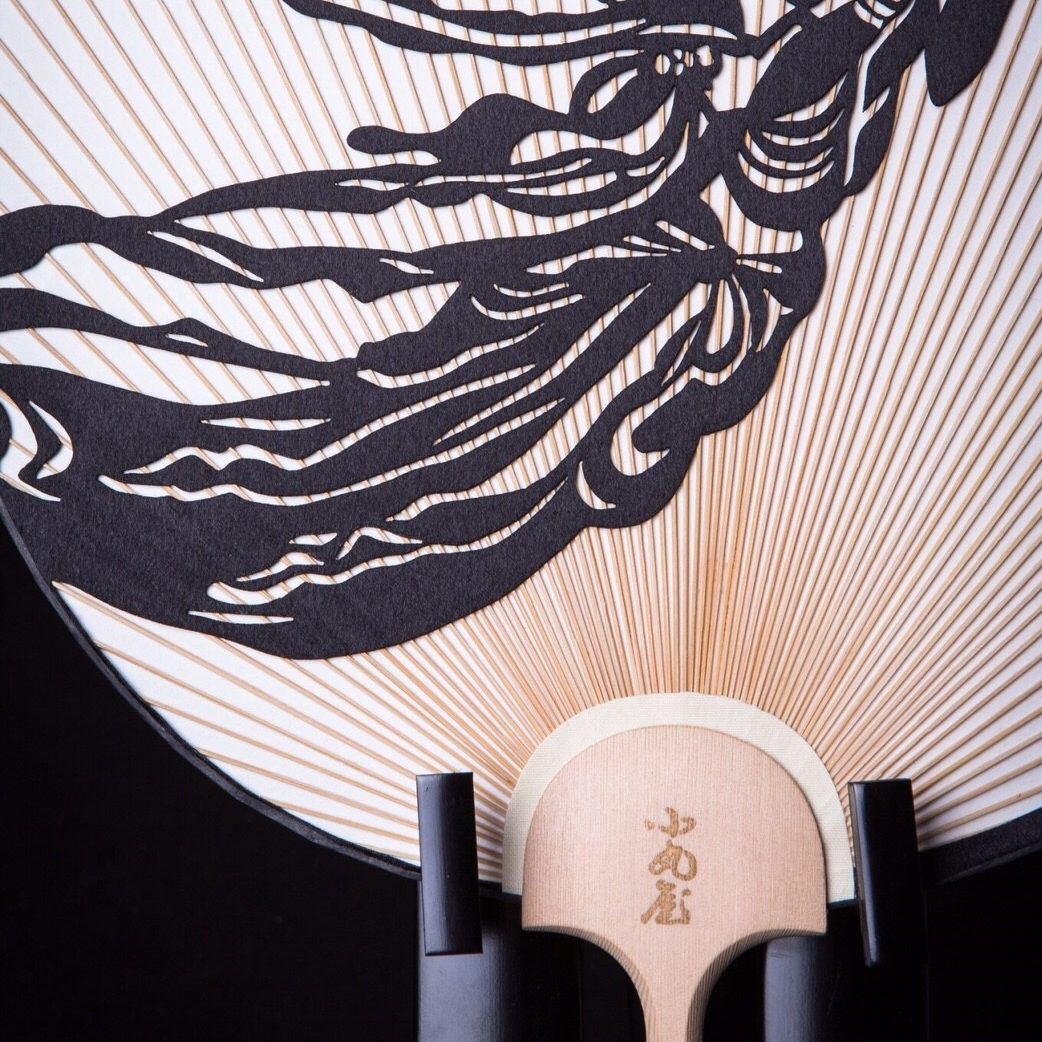 Cutting Art Round Fan | Japanese Angel