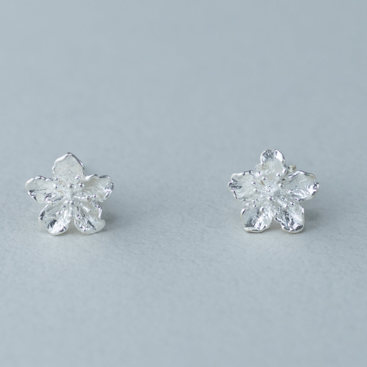 Silver Earrings | Peach blossom