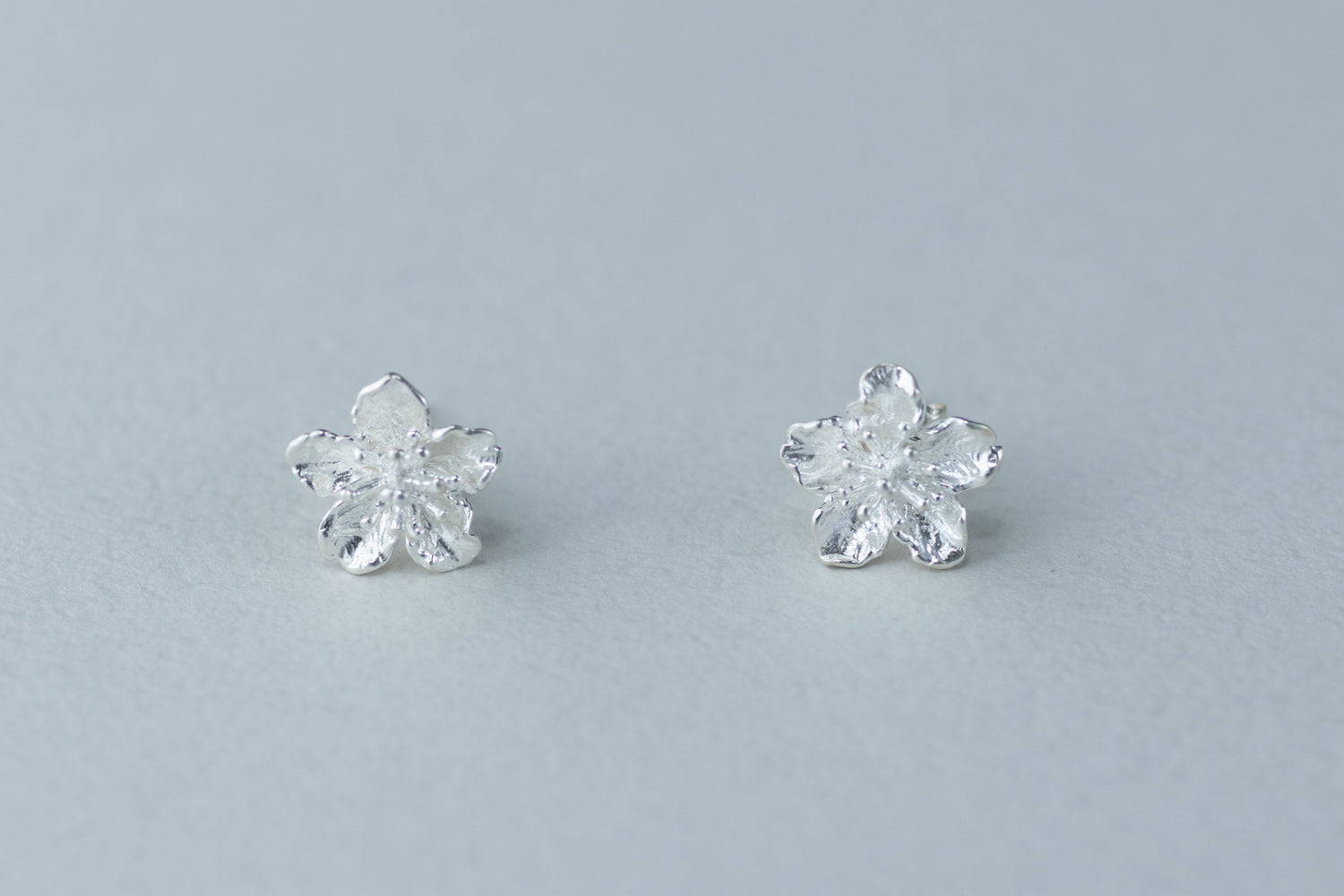 Silver Earrings | Peach blossom