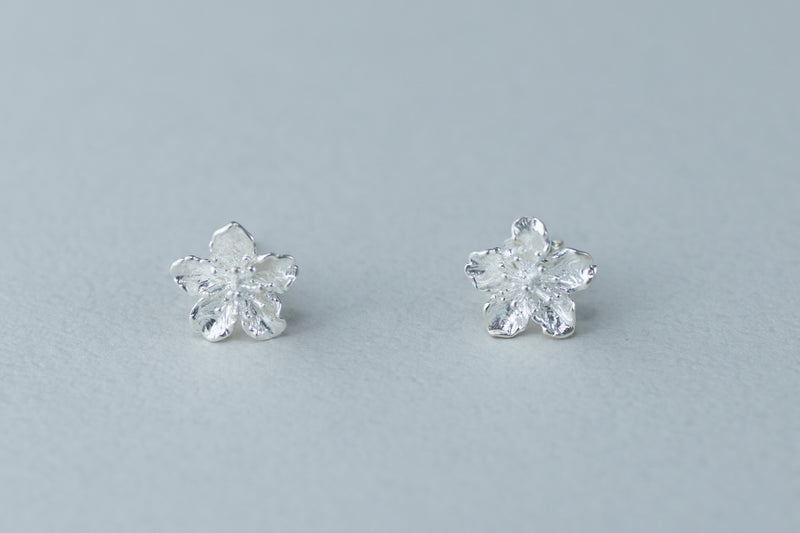 Silver Earrings | Peach blossom