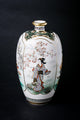 Satsuma Ware Vase | Green Four Seasons