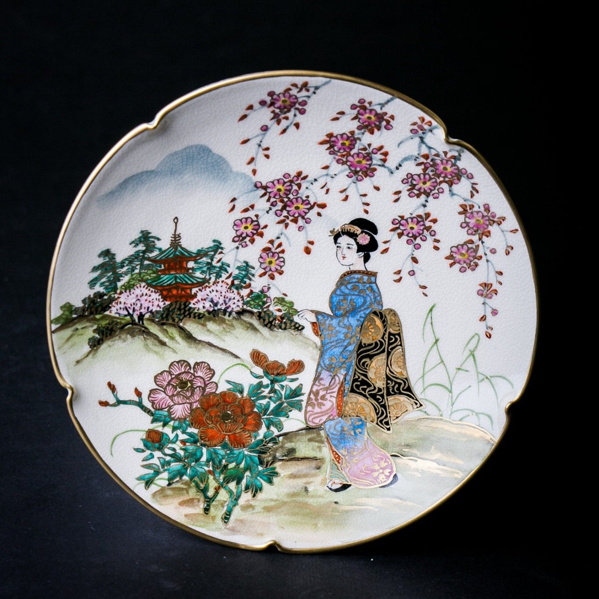 Satsuma Ware Small Plate | Sakura