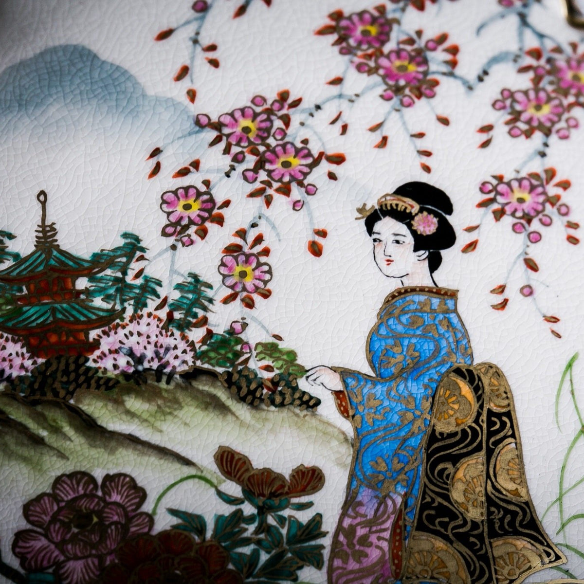 Satsuma Ware Small Plate | Sakura