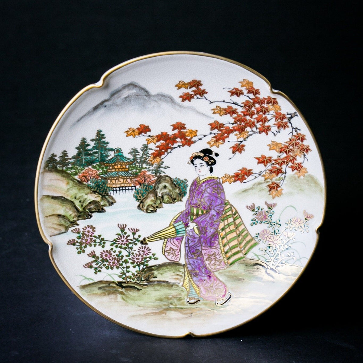 Satsuma Ware Small Plate | Autumn