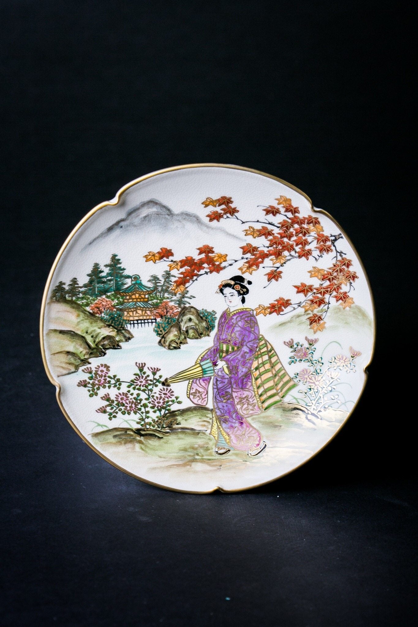 Satsuma Ware Small Plate | Autumn