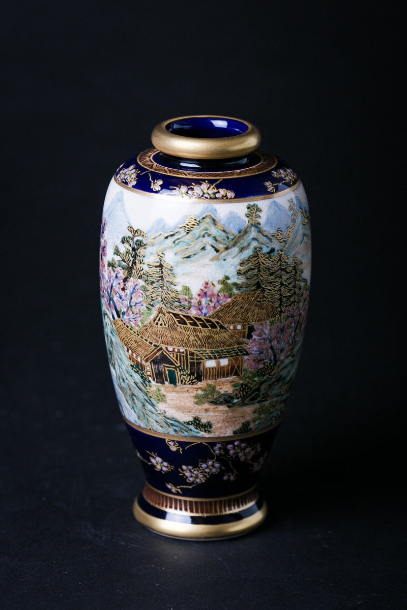 Satsuma Ware Vase | Lapis Lazuli