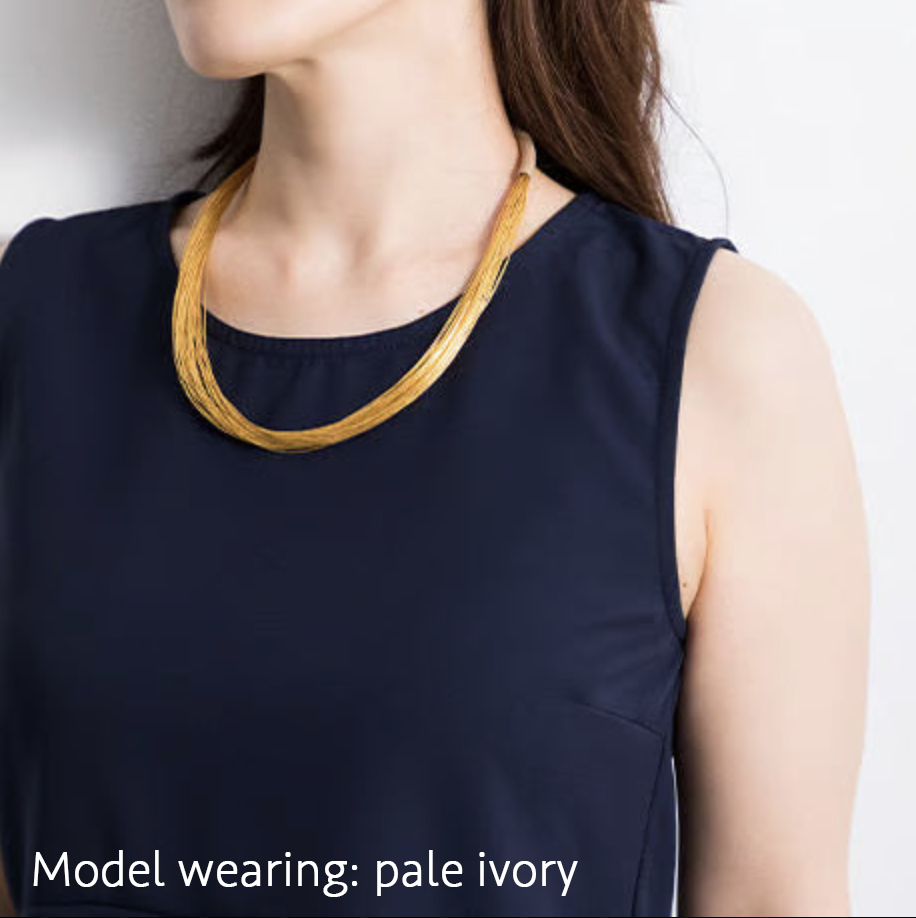 tabane / Semi-long necklace – Dusky Indigo Urushi