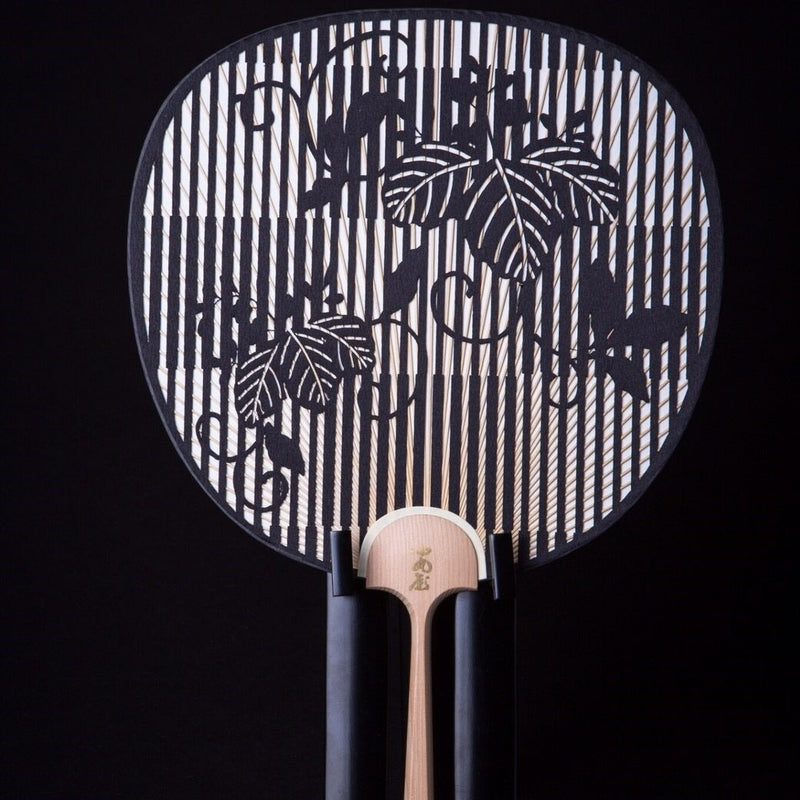 Cutting Art Round Fan | Check & Ivy