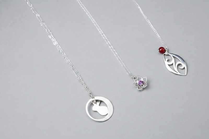Silver Necklace |  Rabbit on the Moon