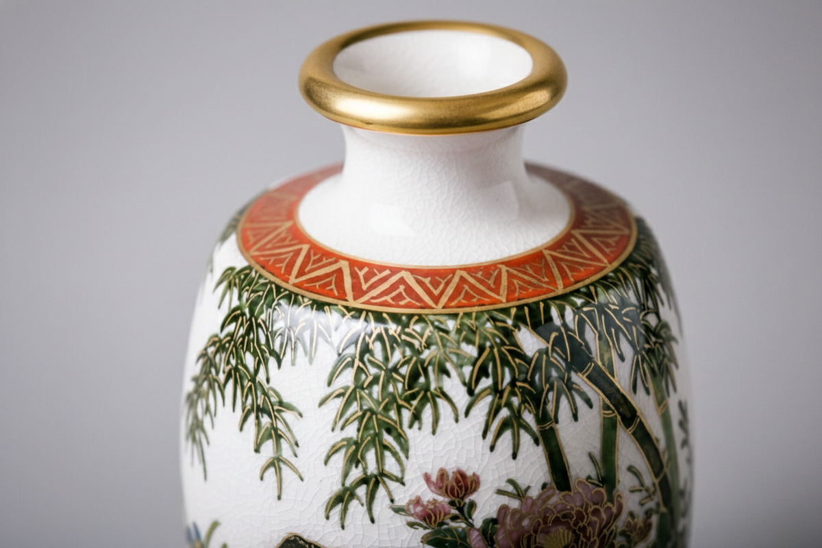 Satsuma Ware Vase | Bamboo