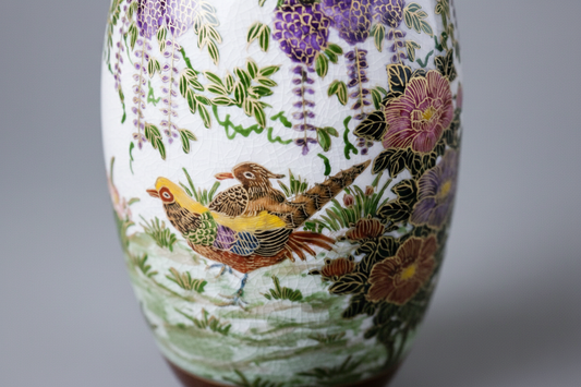 Satsuma Ware Vase | Wisteria