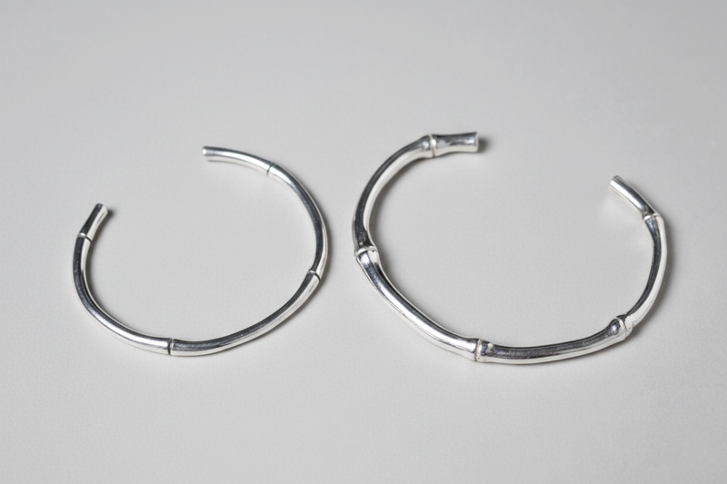 Silver Bangle | Bamboo