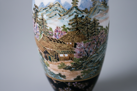 Satsuma Ware Vase | Lapis Lazuli