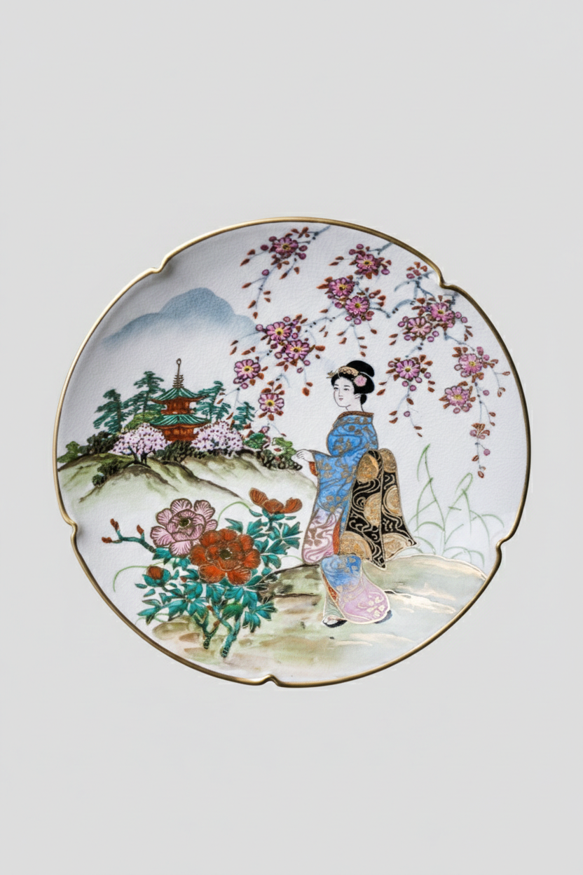 Satsuma Ware Small Plate | Sakura