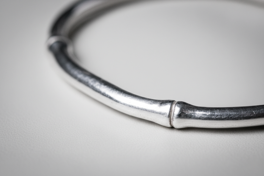 Silver Bangle | Bamboo