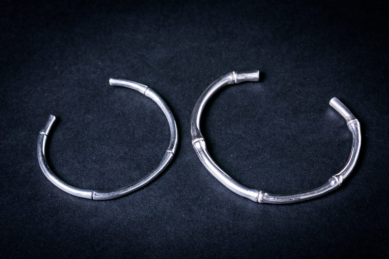 Silver Bangle | Bamboo
