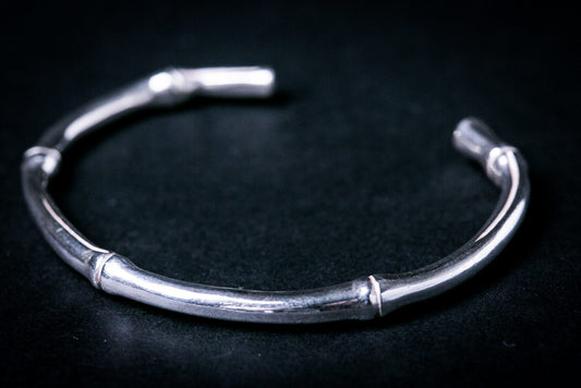Silver Bangle | Bamboo