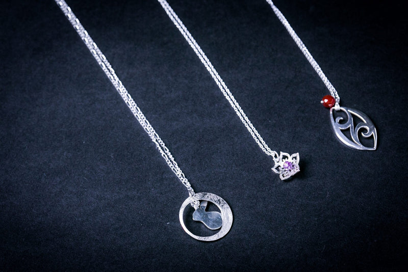 Silver Necklace |  Rabbit on the Moon