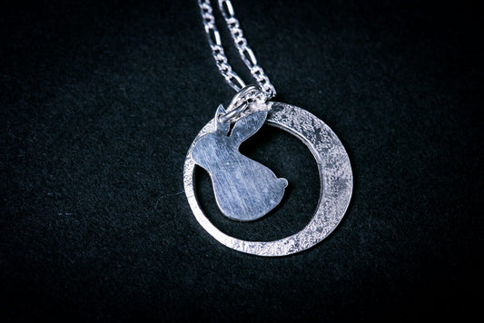 Silver Necklace |  Rabbit on the Moon