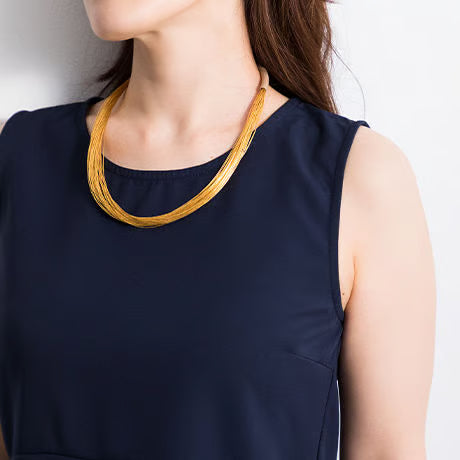tabane / Semi-long necklace – Pale Ivory Urushi