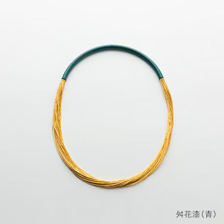 tabane / Semi-long necklace – Dusky Indigo Urushi