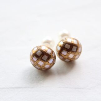 Checkered Pearl Earrings