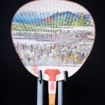 Kyoto Old Scenary Round Fan | The Daimonji Bonfires