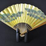 Sensu Hand Fan | Pine Tree on Gold