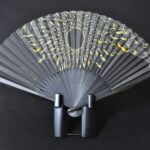 Sensu Hand Fan | Flower on Black